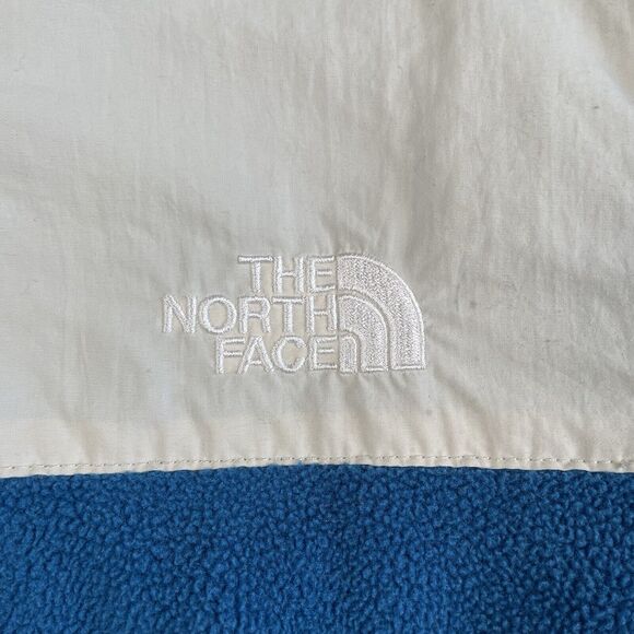 The North Face Full Zip Womens Fleece Jacket Zip Pockets Blue White Size Medium - Picture 4 of 11